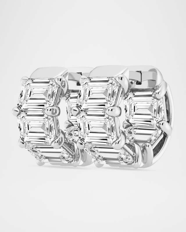 Lab Grown Diamond 18K White Gold Earrings, 10tcw